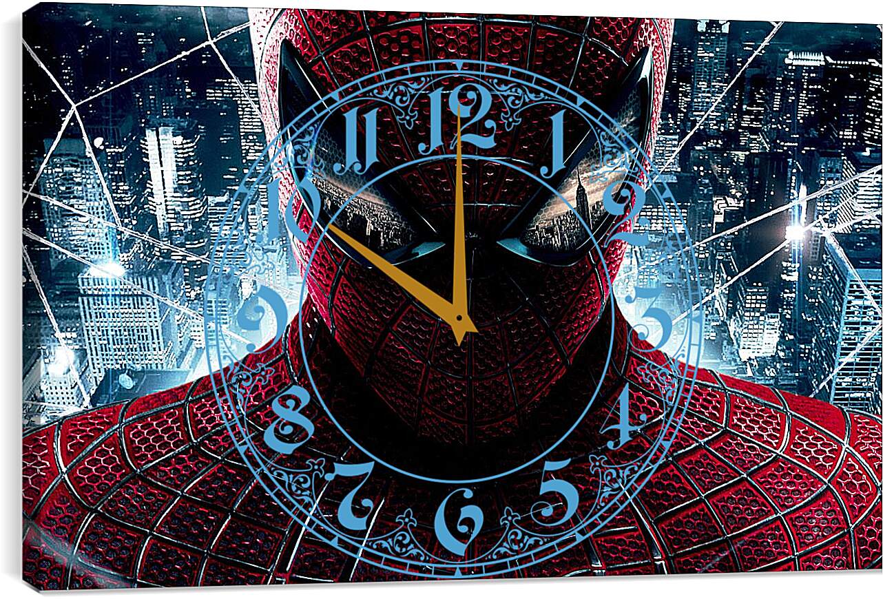 Часы картина - Человек паук. Отражение