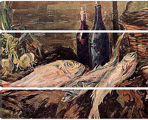 Модульная картина - Натюрморт с рыбами. Коровин Константин