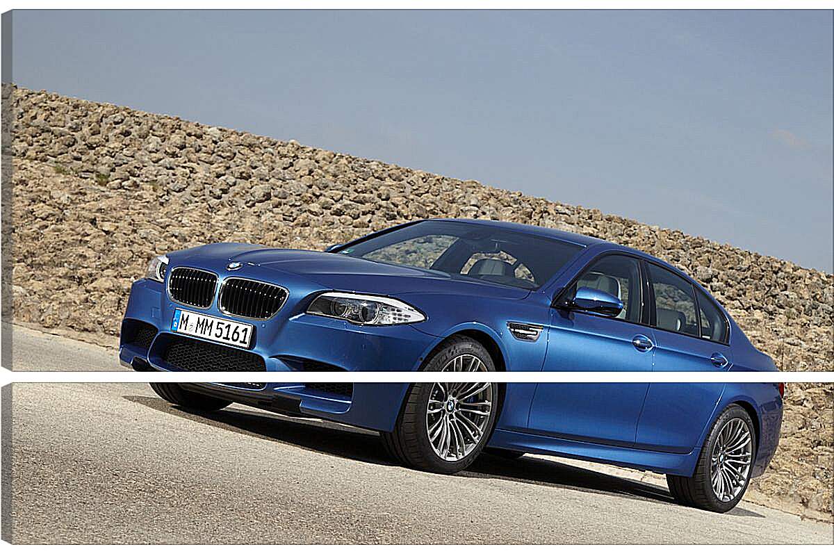 Модульная картина - Синяя BMW M5