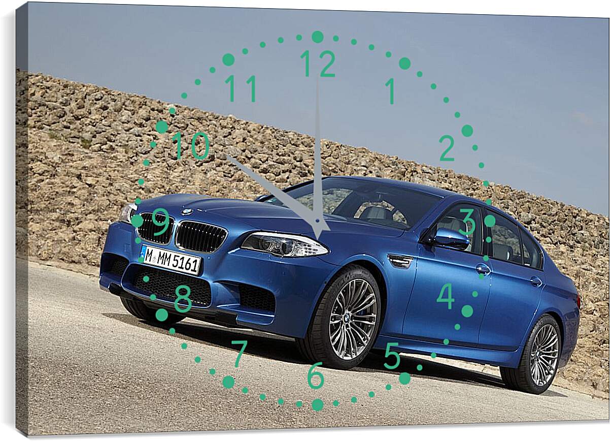 Часы картина - Синяя BMW M5