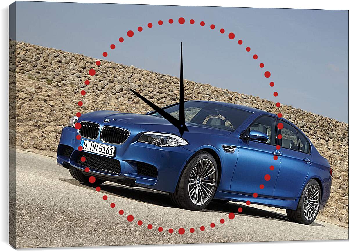 Часы картина - Синяя BMW M5