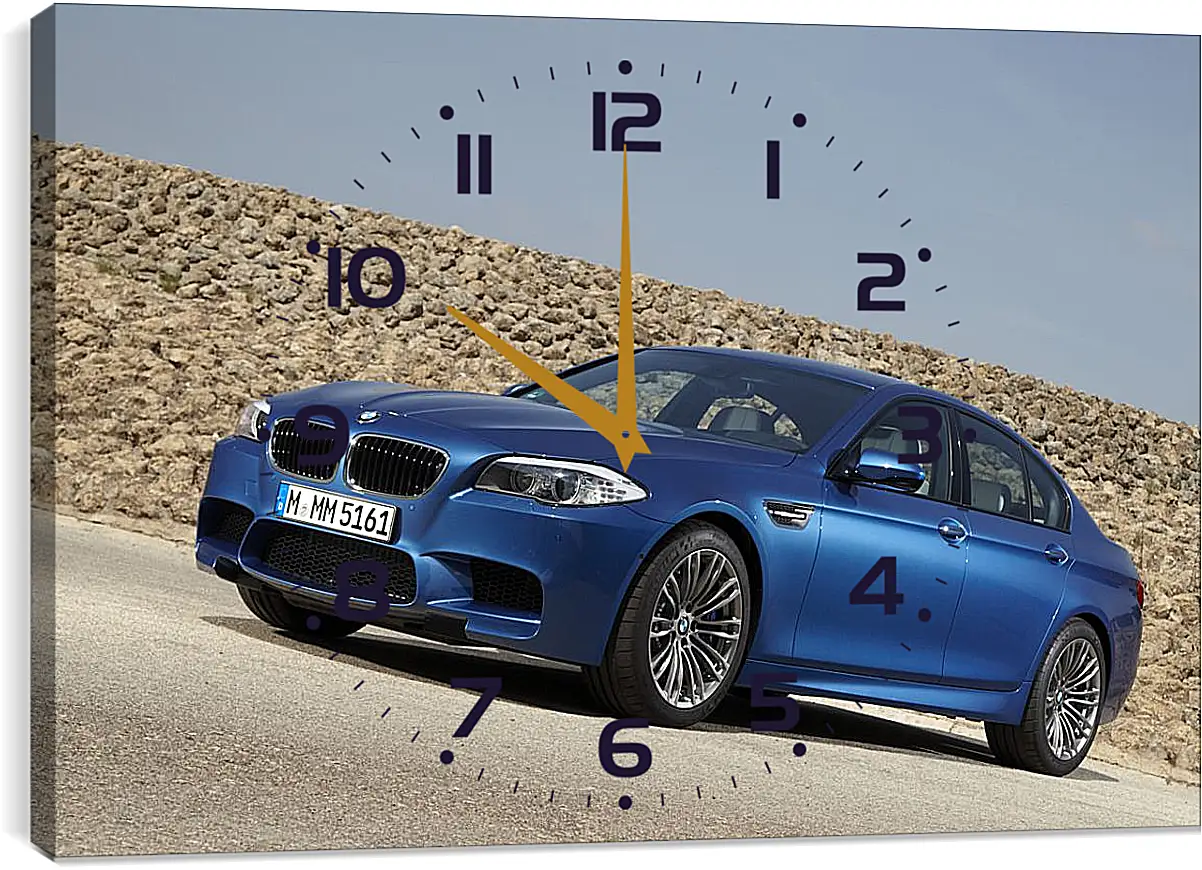 Часы картина - Синяя BMW M5