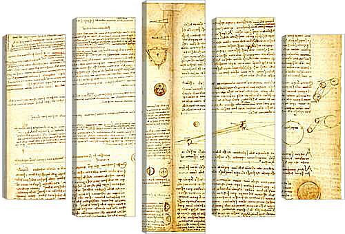 Модульная картина - Кодекс Хаммера. Леонардо да Винчи