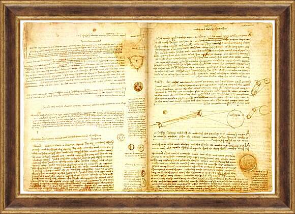 Картина в раме - Кодекс Хаммера. Леонардо да Винчи