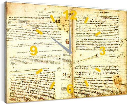 Часы картина - Кодекс Хаммера. Леонардо да Винчи