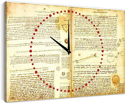 Часы картина - Кодекс Хаммера. Леонардо да Винчи
