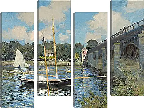 Модульная картина - bridge in Arzhantee. Клод Моне