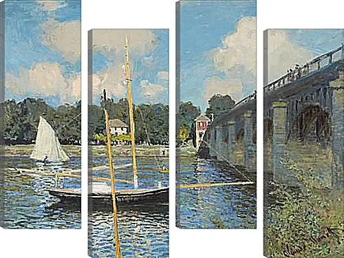 Модульная картина - bridge in Arzhantee. Клод Моне