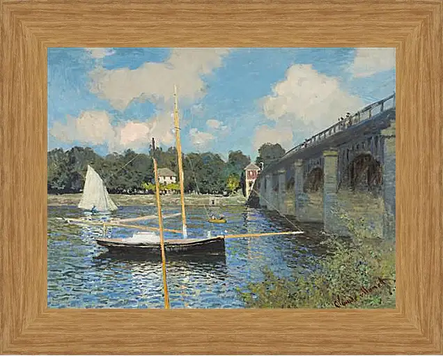 Картина в раме - bridge in Arzhantee. Клод Моне