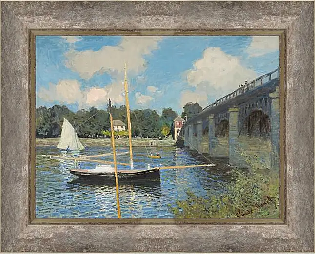 Картина в раме - bridge in Arzhantee. Клод Моне