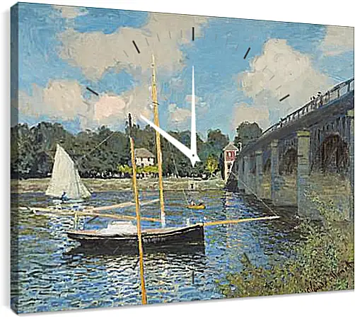 Часы картина - bridge in Arzhantee. Клод Моне