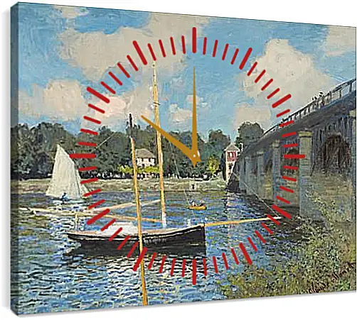 Часы картина - bridge in Arzhantee. Клод Моне