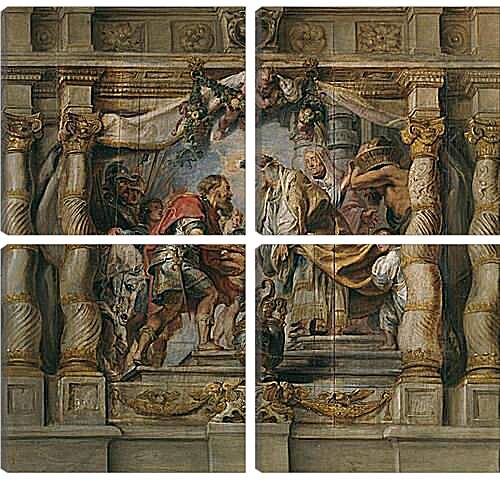 Модульная картина - Abraham ofrece el diezmo a Melquisedec. Питер Пауль Рубенс