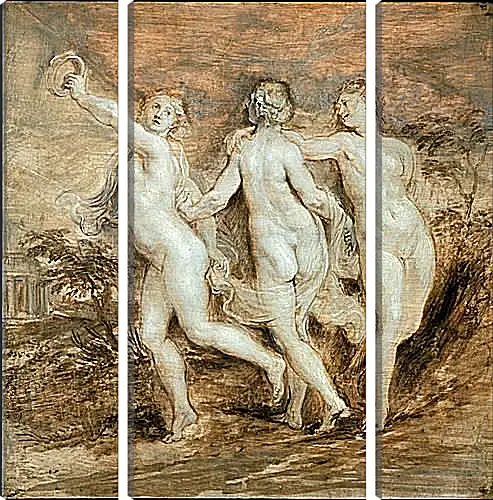 Модульная картина - The Three Graces. Питер Пауль Рубенс