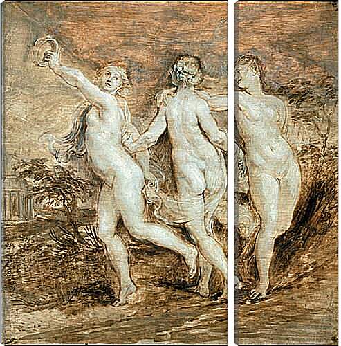 Модульная картина - The Three Graces. Питер Пауль Рубенс