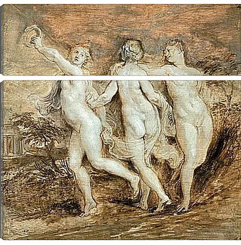 Модульная картина - The Three Graces. Питер Пауль Рубенс