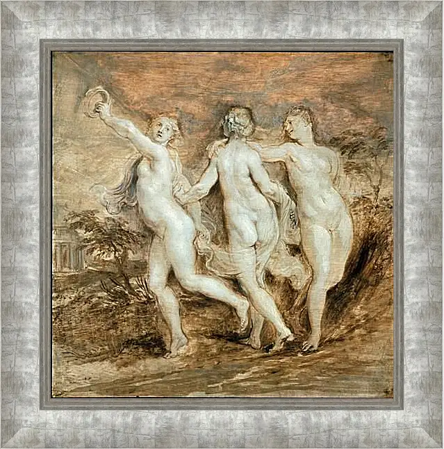 Картина в раме - The Three Graces. Питер Пауль Рубенс