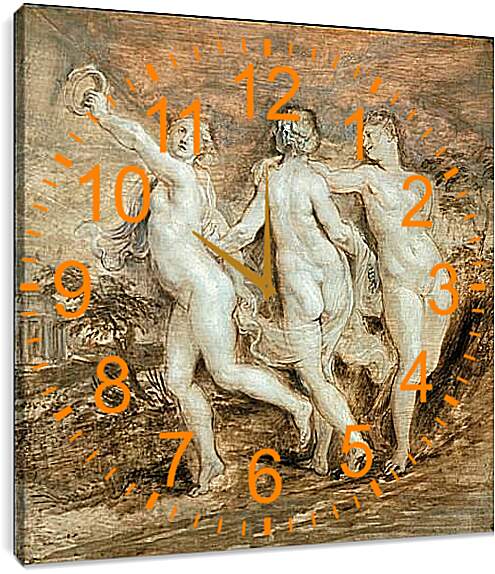 Часы картина - The Three Graces. Питер Пауль Рубенс