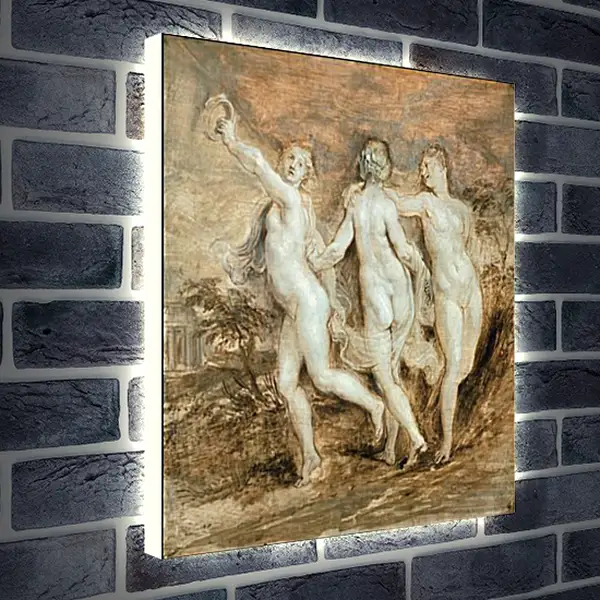 Лайтбокс световая панель - The Three Graces. Питер Пауль Рубенс