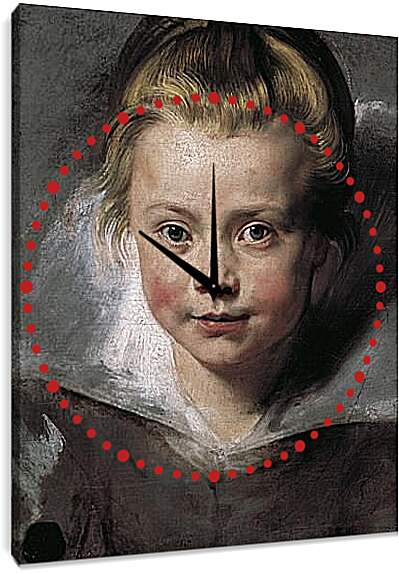 Часы картина - Portrait of Clara Serena Rubens. Питер Пауль Рубенс