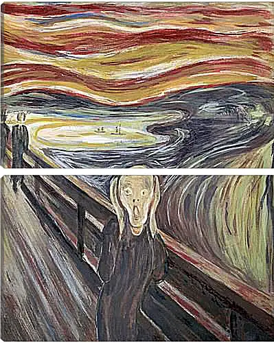 Модульная картина - the scream. Эдвард Мунк