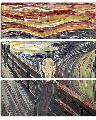 Модульная картина - the scream. Эдвард Мунк