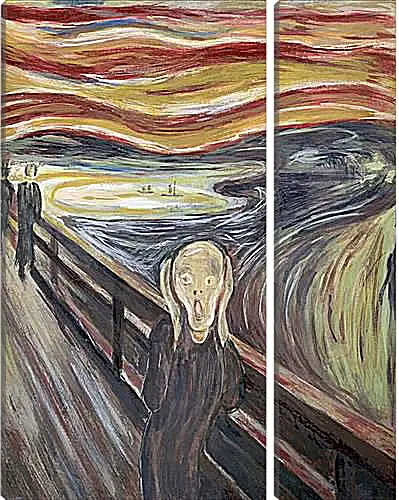 Модульная картина - the scream. Эдвард Мунк