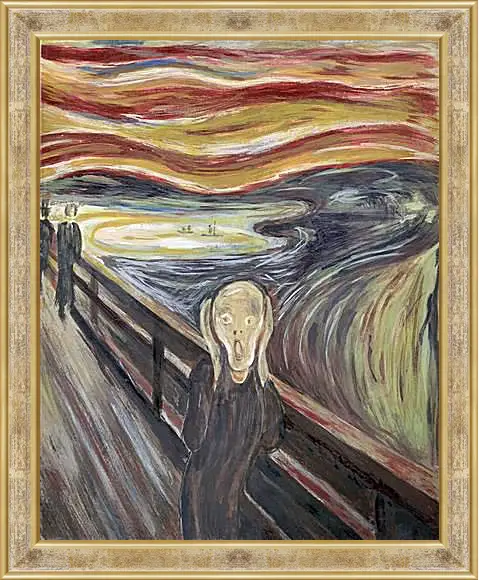 Картина в раме - the scream. Эдвард Мунк