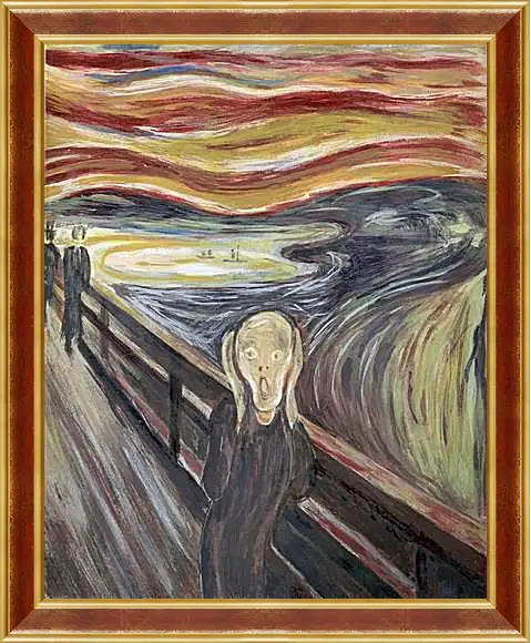 Картина в раме - the scream. Эдвард Мунк