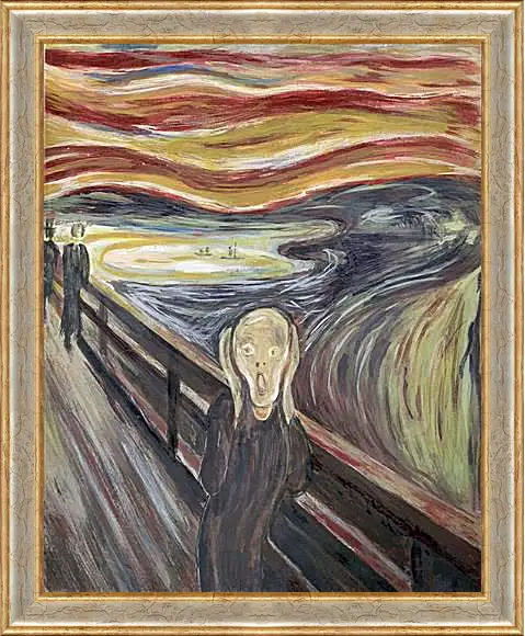 Картина в раме - the scream. Эдвард Мунк