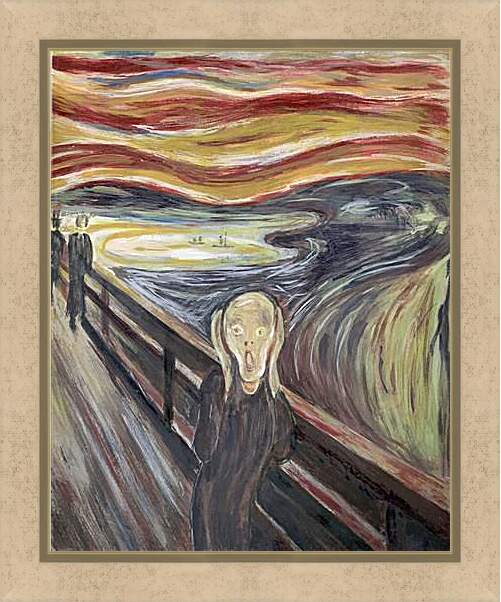 Картина в раме - the scream. Эдвард Мунк