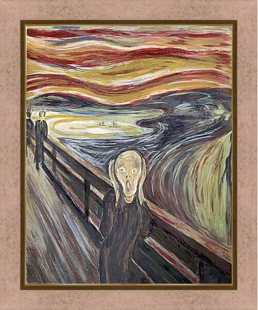 Картина в раме - the scream. Эдвард Мунк