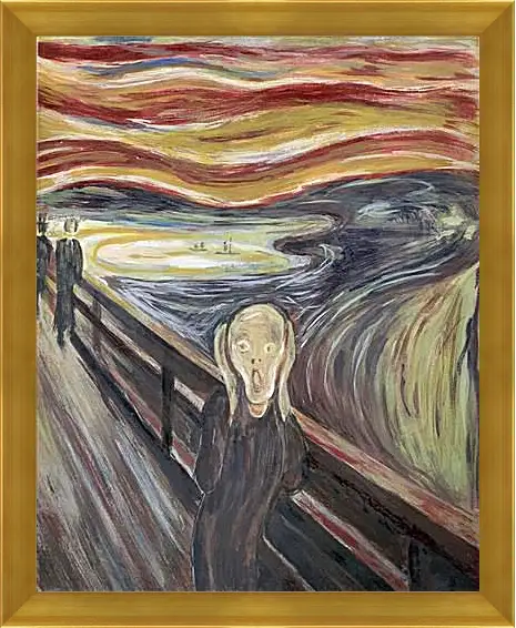 Картина в раме - the scream. Эдвард Мунк