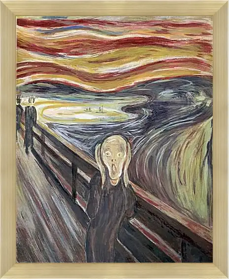 Картина в раме - the scream. Эдвард Мунк