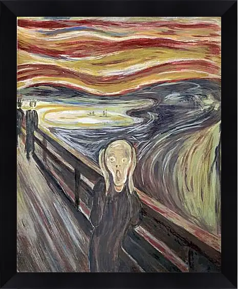 Картина в раме - the scream. Эдвард Мунк