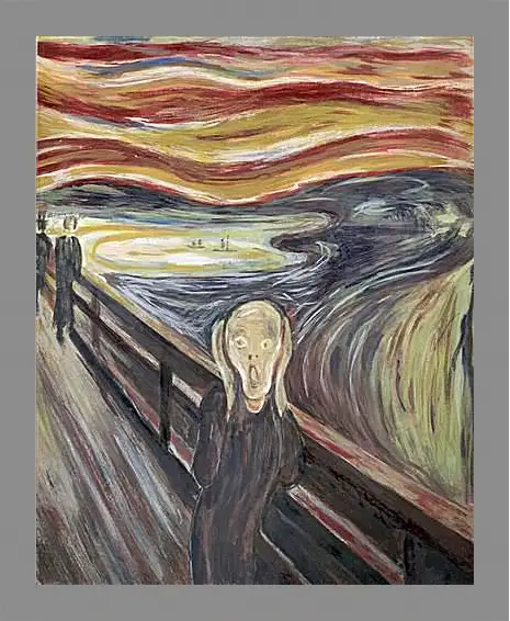 Картина в раме - the scream. Эдвард Мунк