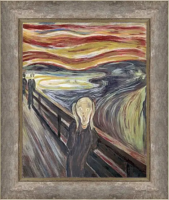 Картина в раме - the scream. Эдвард Мунк