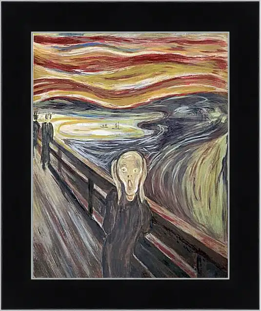 Картина в раме - the scream. Эдвард Мунк