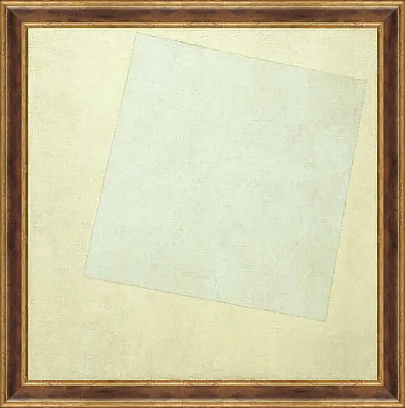 Картина в раме - Suprematist Composition White on White. Малевич Казимир