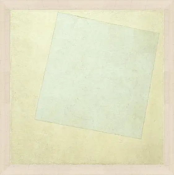 Картина в раме - Suprematist Composition White on White. Малевич Казимир