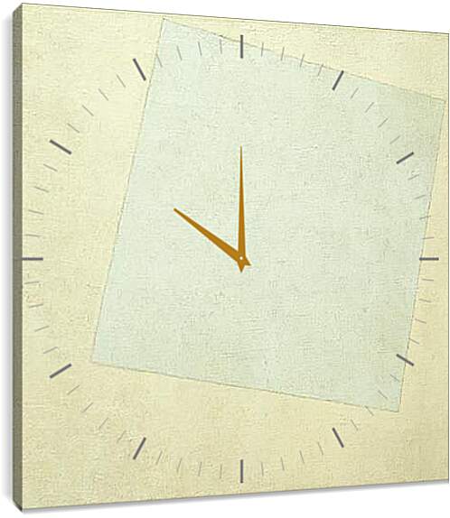 Часы картина - Suprematist Composition White on White. Малевич Казимир