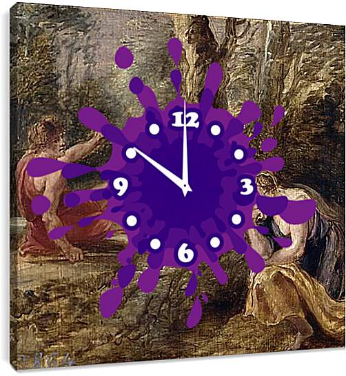 Часы картина - Cefalo y Procris. Питер Пауль Рубенс