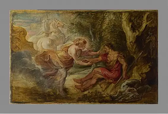 Картина в раме - Aurora abducting Cephalus. Питер Пауль Рубенс