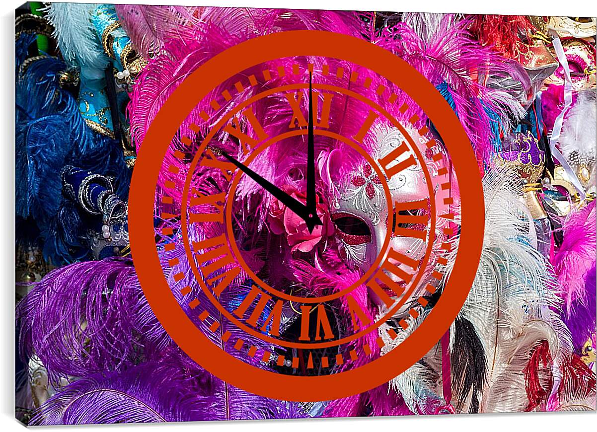 Часы картина - Маски карнавальные