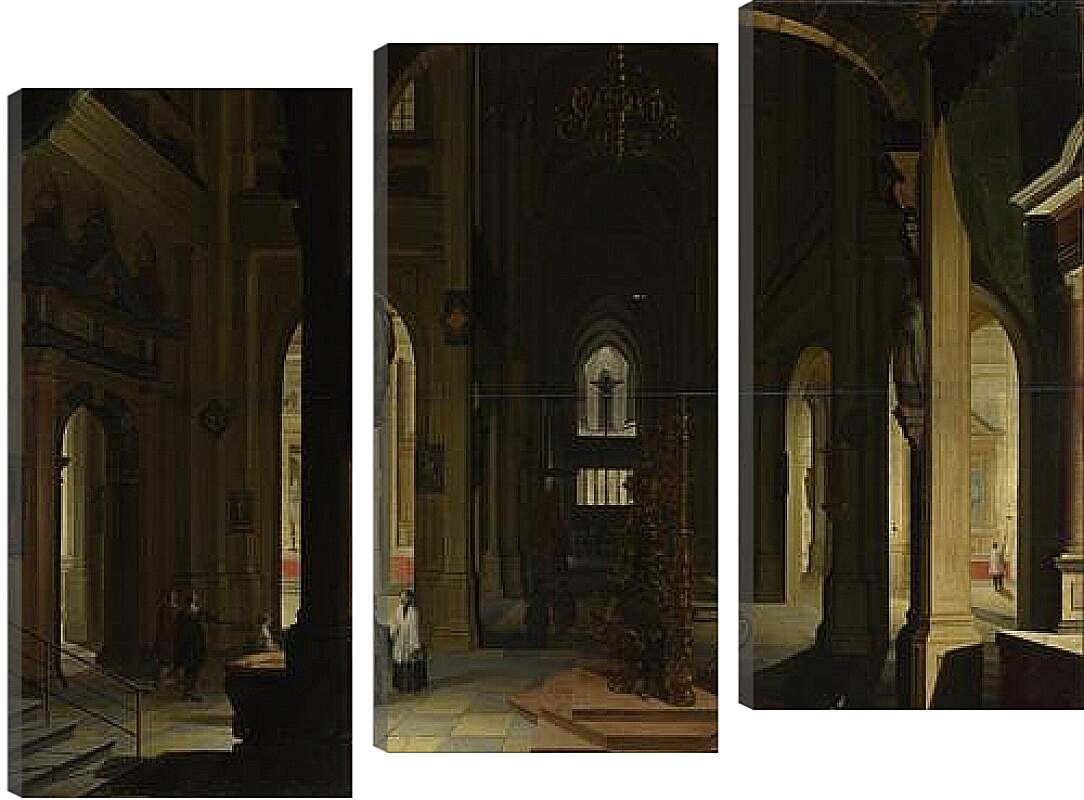 Модульная картина - Interior of a Church at Night. Стенвейк Хармен Ван