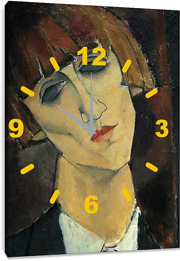 Часы картина - Madame Kisling. Портрет мадам Кислинг. Амедео Модильяни