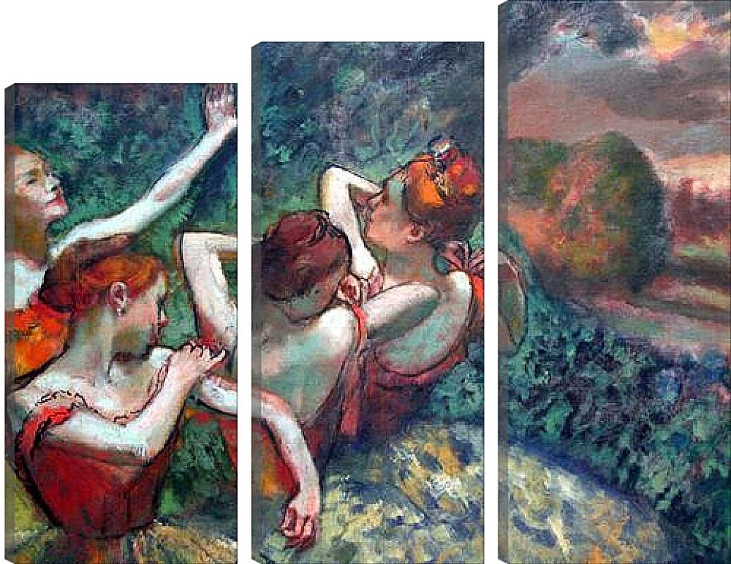 Модульная картина - Four Dancers. Эдгар Дега