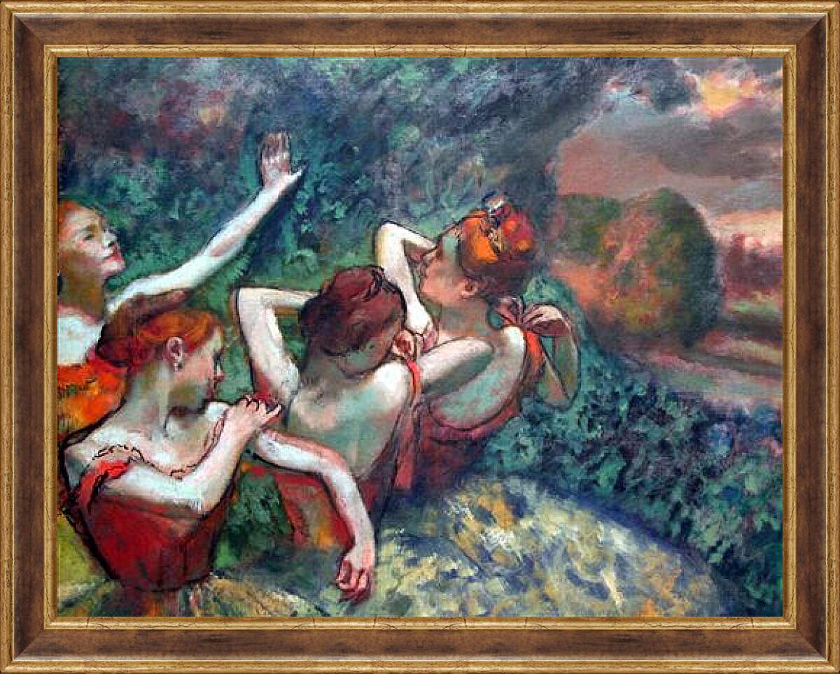 Картина в раме - Four Dancers. Эдгар Дега