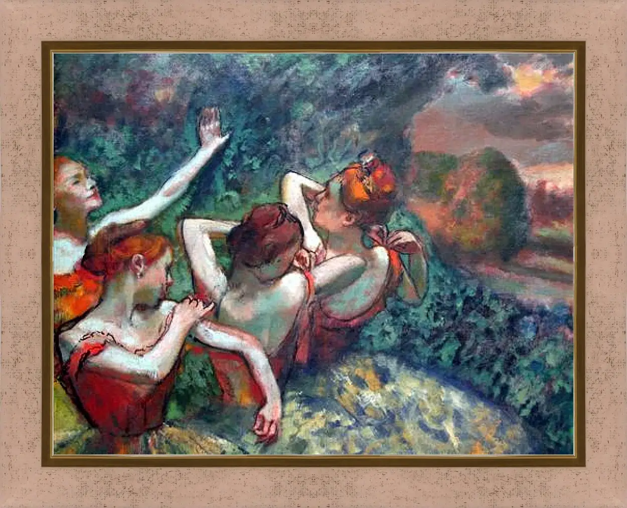 Картина в раме - Four Dancers. Эдгар Дега