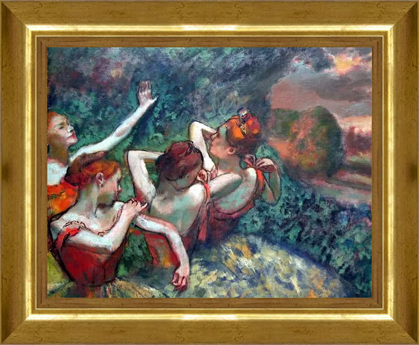 Картина в раме - Four Dancers. Эдгар Дега